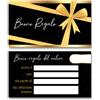 PRINTSERVIS 50 Buoni Regalo utilizzabili come Gift Card, Coupon, Voucher personalizzabile, biglietto Offerta, bigliettini Sconto, Biglietti Omaggio per Negozi Estetista Parrucchiera Massaggi 8x5cm (Nero&Gold)