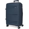 Roll Road Universe Valigia media blu 45 x 65 x 26 cm Rigido 3,2 kg Chiusura TSA Polipropilene 3,2 kg 65 LExtensible, blu, Taglia unica, Valigia media