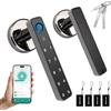 MYPIN Serratura Intelligente per Porta,Impronta Digitale,Tastiera e Controllo APP | 5 Modalità di Sblocco: impronta/codice/badge/APP/chiave/chiusura automatica, senza chiavi per casa, ufficio, appartamento