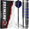 RUTHLESS Blue Falcon - Set di freccette professionali in tungsteno, 23 g e 25 g, con alette e steli (23 g)