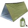 hunwutef Tenda di Sopravvivenza di Emergenza, Kit di Sopravvivenza per Auto, Campeggio, Escursionismo e Primo Soccorso, 1 Pezzo, 2 Persone
