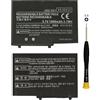 Vvuilsty USG-003 Batteria di ricambio per DS Lite, NDSL, batteria ricaricabile 0 Cycle compatibile con DS Lite, NDSL Only Game Player Battery with Repair Tool Kit (Not for DSi, DSi XL, DSi LL)