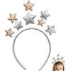 VZXQX Cerchietto Natalizio Stelle, Cerchietto per capelli Stelle Paillettes Argento Oro per Bambina Donna Ragazza, Fascia per capelli per Accessori per Capelli Festa di Compleanno di Natale