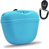 AUDWUD Custodia in Silicone per crocchette per Cani,Contenitore Portatile per l'addestramento Comoda Chiusura con Fibbia Magnetica e Clip in Vita,Senza BPA