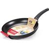 Moneta Padella, Alluminio, per Ogni Piano Cottura Incluso l'Induzione, Alluminio, Nero, 30 cm