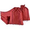 PLECUPE 20 pezzi Sacchetti Juta, Sacchetti di Iuta 20x30 cm, Gioielli Regalo Portaconfetti Sacchetto con Coulisse per Matrimoni, Festa, Compleanno, Sacchetti di Caramelle, Vino rosso