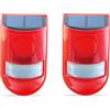 Zeerkeer Movimento Allarme Casa 110DB, Luce Stroboscopica a Energia Solare Antifurto Casa, IP65 Sirena Allarme Perimetrale per Garage, Porta, Finestre, Fattoria, Cortile, Casetta, Furgone, Camp (2 pezzi)