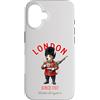 Dogs & Coffee Designs Custodia per iPhone 16 Jack-Russel-Terrier - Cane London King's Guard Bandiera Inghilterra