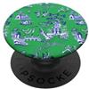Aesthetic Pattern Co Toile Chinoiserie Preppy Blue and Green Willow Pattern PopSockets PopGrip Adesivo