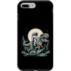 Cosmic Dino Apparel Co Funny Space Desig Custodia per iPhone 7 Plus/8 Plus Astronauta Cavalcando T-Rex Dinosauro Spazio Luna Galassia Uomini Donne
