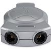 HDSupply X-TS030 doppio distributore per audio digitale ottico 1 presa Toslink a 2 prese Toslink, professionale, argento