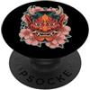 Hannya Oni By Tokyo-Waves Maschera Yokai Oni giapponese del demone del diavolo Hannya con fiori di ciliegio PopSockets PopGrip Adesivo