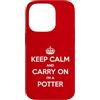 Funny Potter Tees & Gifts Custodia per iPhone 14 Pro Keep Calm and Carry On I'm a Potter - Divertente