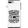 Siamese Cat Mom Book Lover Reading Custodia per iPhone 7 Plus/8 Plus Mamma siamese amante dei libri Solo un altro capitolo con il mio gatto