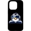 Virtual Penguin Gaming Art Designs Custodia per iPhone 15 Pro Cool Cartoon Penguin VR Gamer Rilassante Design
