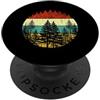Nature Lover Outdoor Forest Wildlife Tre Retro Forest Badge Natura All'aperto Fauna Selvatica Alber PopSockets PopGrip Adesivo
