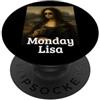 Da Vinci Inspired Merch Lunedi Lisa Leonardo Da Vinci Divertente Gioconda PopSockets PopGrip Adesivo