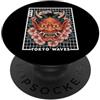Hannya Oni By Tokyo-Waves Hannya Oni Grid Devil Yokai - Maschera da tatuaggio giapponese con diavolo PopSockets PopGrip Adesivo