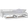 vidaXL Letto da giorno allungabile 2x(90x200) cm in legno di pino massiccio bianco