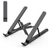 Tonmom - Supporto da scrivania per computer portatile e Notebook, regolabile, in ABS + silicone, pieghevole, con raffreddamento ventilato, per laptop da 10 a 15,6 pollici, tablet, nero