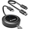 SUIDEK Trasmettitore e ricevitore HDMI wireless, Estensore USB-C a HDMI con PD3.0, Adattatore per la visualizzazione wireless per lo stream di video da telefono/laptop/fotocamera a monitor/proiettore