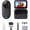 Insta360 GO 3S Nero Notte Pack Viaggio (128GB) - Cam 4K per vlogging, POV a mani libere, montaggio magnetico, stabilizzazione, 140 minuti di autonomia, impermeabilità fino a 10 m, editing IA