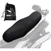 Auto Accessori Lupex - Coprisella Universale impermeabile taglia XL 95x48 cm, materiale PU similpelle, telo sella adattabile Scooter e Moto, colore nero, con borsa, disponibile anche M L Maxi