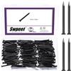 Swpeet Set di 150 chiodi neri per hardware da 2, chiodi in acciaio, chiodi zincati da 3,3 x 50 mm, piccoli chiodi, chiodi da parete, chiodi in legno, chiodi per calcestruzzo