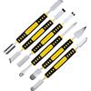 HXHWKEN 6Pcs Strumenti di Riparazione di Elettronica Set di Spudger in Metallo a Doppia Estremità Strumento di Smontaggio di Apertura per Tablet, Telefono Cellulare