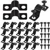 Swpeet 25 morsetti a U a due fori da 12 mm con kit di 50 viti autofilettanti, morsetti a U, morsetti per tubi in metallo, morsetti per cinghie per tubi, morsetti per condutture, clip di tensione per