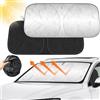 Corpower Parasole Auto, Pieghevole Parasole Auto Parabrezza Interno 142 x 80 cm | Protettore Contro i Raggi UV, Riflettente,Parasole Auto Interno per La Maggior Parte dei Veicoli