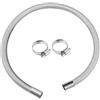 Swpeet 3Pcs 25mm x 60cm - 1 x 23.6 Tubo di scarico in acciaio inossidabile per riscaldatore diesel con kit di fascette per tubi da 18mm-29mm, tubo di scarico per serbatoio del carburante per veicolo