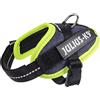 Julius-K9, Pettorina IDC Power, Taglia: 3XS / Baby 1, Colore: Tela jeans con bordo in giallo neon