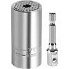 Lpluziyyds Adattatore universale per presa a bussola, confezione da 2 pezzi, chiave a cricco, adattatore per trapano elettrico, 1/4 -3/4 (7 mm-19 mm), strumenti di riparazione professionali regali