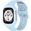 GIOPUEY Cinturini Compatibile con Honor Watch 4, Morbido Silicone Cinturino [Resistente all'Usura] [Traspirante] - Sky Blue