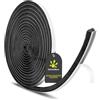 GeckoSeal 6 m Guarnizione Spazzola, 9 mm (L) x 5 mm (S) Guarnizione a Spazzola Autoadesiva, Antipolvere, Antivento, Riduzione del Rumore, Paraspifferi Spazzola Per Porte, Finestre, Armadi - Nero