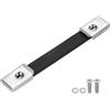 PATIKIL Maniglia Ricambio 7.8 Pollici, Maniglia per Cinghia per Altoparlante Gomma per Altoparlanti con Estremità Metallo e Accessori Hardware, Tono Argento