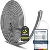 GeckoSeal 6 m Guarnizione Spazzola, 9 mm (L) x 5 mm (S) Guarnizione a Spazzola Autoadesiva, Antipolvere, Antivento, Riduzione del Rumore, Paraspifferi Spazzola Per Porte, Finestre, Armadi - Grigio
