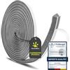 GeckoSeal 6 m Guarnizione Spazzola, 9 mm (L) x 9 mm (S) Guarnizione a Spazzola Autoadesiva, Antipolvere, Antivento, Riduzione del Rumore, Paraspifferi Spazzola Per Porte, Finestre, Armadi - Grigio