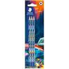 Staedtler 170BK3E2-1 - Matita esagonale, facile da cancellare e temperare, con 3 matite in HB, 170BK3E2-1