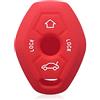 通用 Otai Cover per Chiave Auto in Silicone Caso Compatibile con bmw X3 X5 3 5 7 Serie E38 E46 E83 Accessori per Chiavi Auto (Rosso)