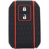 通用 Otai Cover per Chiave Auto in Silicone Caso Compatibile con Suzuki New Swift Wagon R Monopoly Ignis XL7 Morbido Guscio Chiave (Nero 2 Pulsanti)