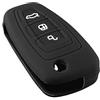 OTMIK Custodia in Silicone per la Copertura Della Chiave Dell'auto adatto per Ford Ranger C-Max S-Max Focus Galaxy Mondeo Transit Tourneo Custom Accessori per Chiavi (Nero)
