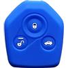 OTMIK Custodia in Silicone per Chiavi Dell'auto per Subaru Imprezza Outback Legacy Forester STi WRX XV Crosstrek Tribeca Supporto per Guscio Remoto (3 Pulsanti Blu)