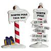 Lemax Christmas, set di cartelli North Pole, set di 2 pezzi (64455)