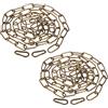 PATIKIL 1,82m Catena Sospensione per Lampadario Illuminazione Finitura Oro Bronzo, 2 Set Catena ad Anello in Metallo per Lampadario Sospensione Pianta Sospesa
