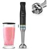 Cecotec Frullatore a immersione Katana TotalDestroy 1500xl DoubleKatanas BL B, 1500 W, 21 velocità e turbo, sistema a doppia lame, 4 fogli con titanio nero, antisalpaduras, nave da 800 ml.