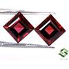 SBI Gems Naturale Granato Taglio Quadrato Paio 6x6 MM 2.51 Cts Non Trattato Loose Gemme