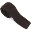 Suitsupply Uomo Cravatta ~150 X 2.4 CM Marrone Maglia Lana Square-End Classico