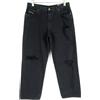 DIESEL Niclah 084TB Jeans Da Donna W31/L32 Dritti A Vita Alta Strappati Neri